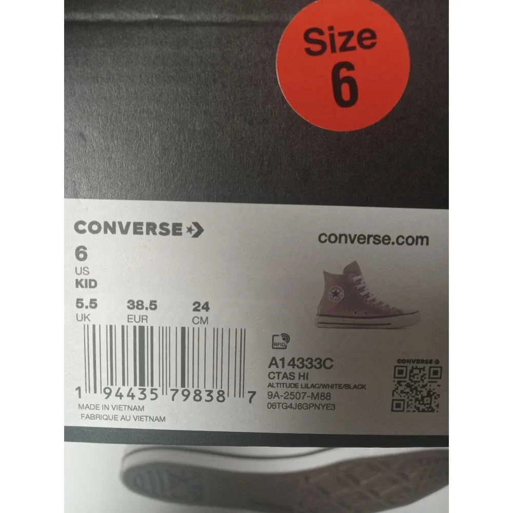 Converse‎ All Star High Top Sneakers - Altitude Lilac size 6 Kid